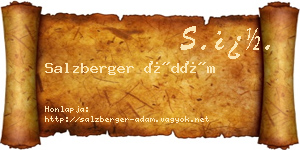 Salzberger Ádám névjegykártya
